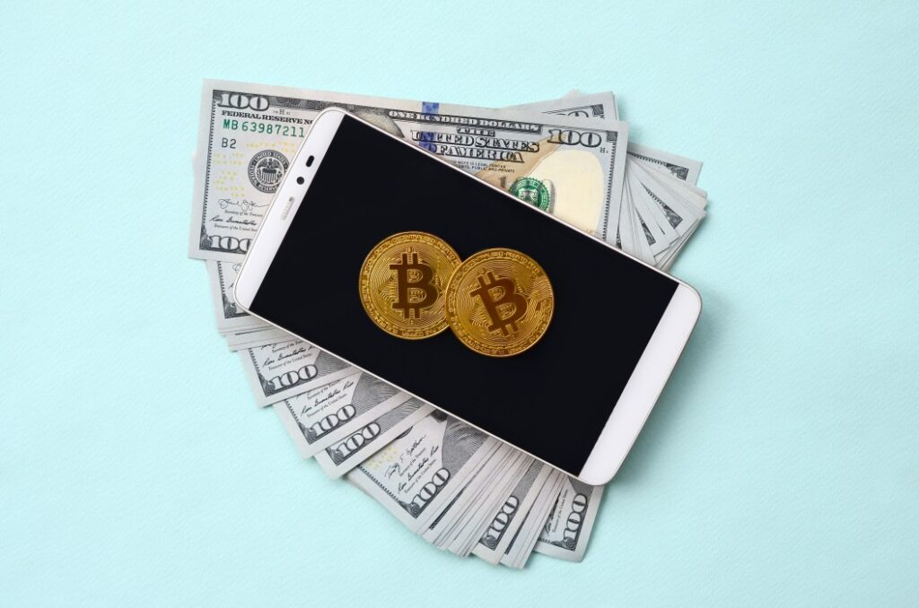 bitcoin-smartphone-background-currency-online-business